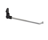 Hook with connection for slots with safety tip